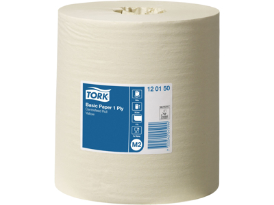 Tork aftør.papir Basic gul 6 rl/krt