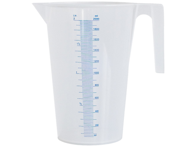 Kabi Målebæger transparent PP 2 ltr