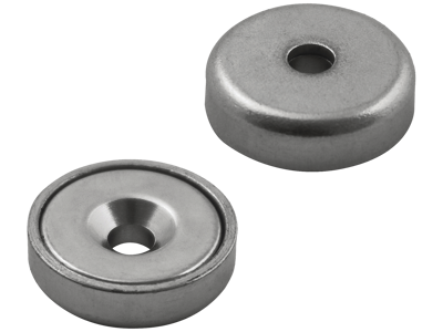 Pottemagnet neodynium ø32×7mm, 3,5mm skruehul