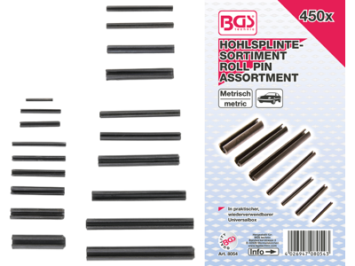Hule splitstifter / fjederstiftsortiment | 450 stk.