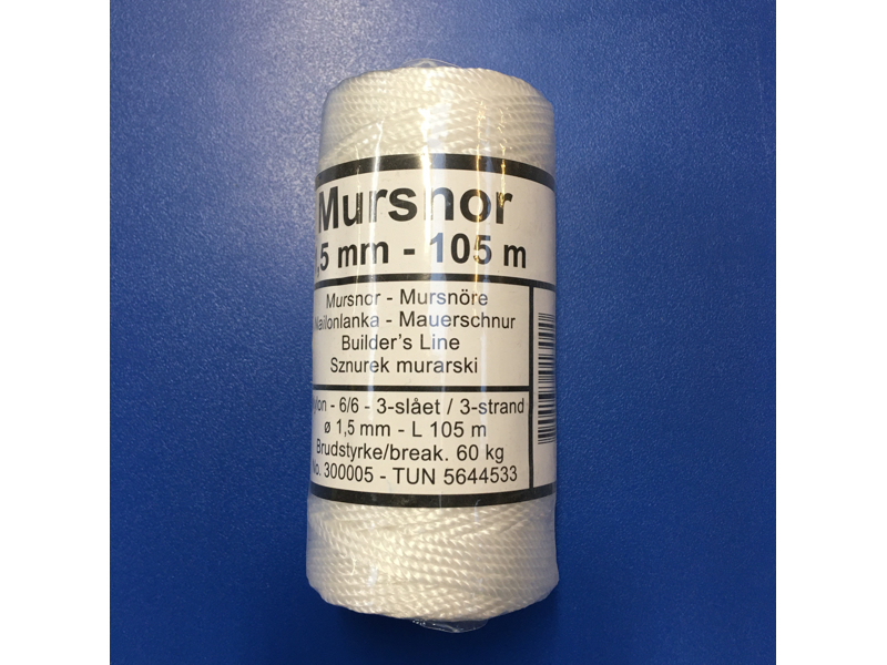 MURSNOR 6/6 HVID NYLON 100 G 1,5MMx105M