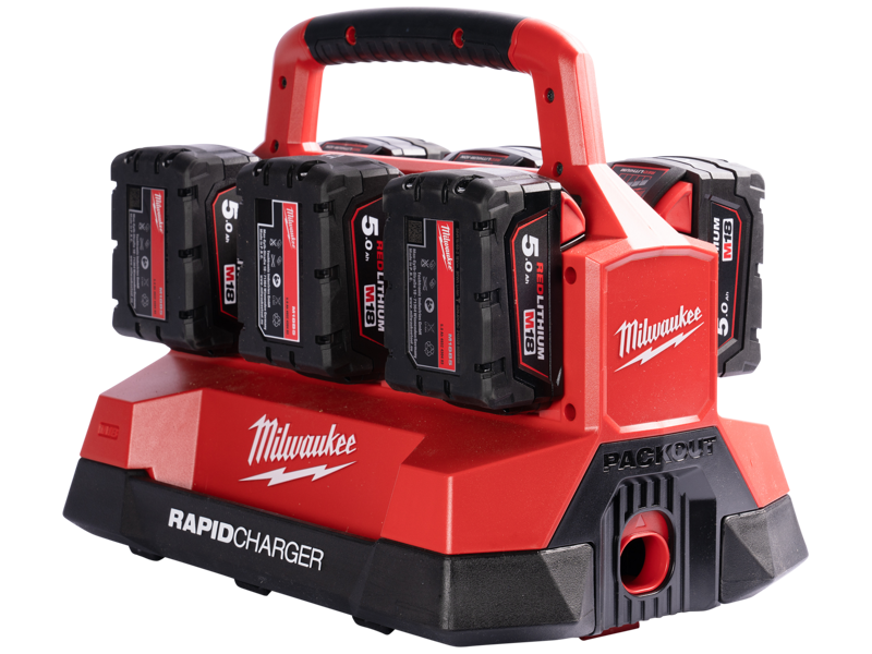 Ladestation t/6 batterier Packout-system M18 PC6