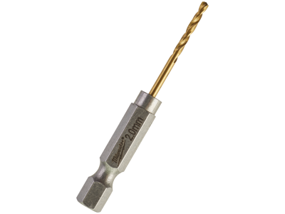 Milwaukee Spiralbor HSS-G TiN 1/4" 6kt skaft 2,0mm pk/2