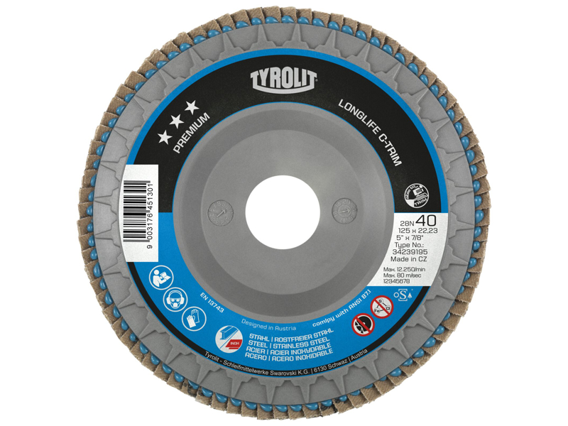 Tyrolit Lamelrondel 28SLN ø125 ZA40T-B