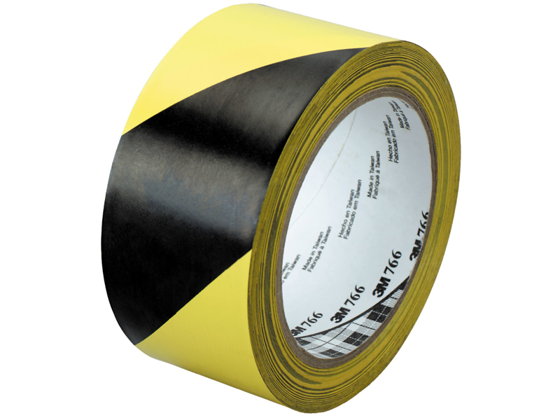 3M Fare-og adv.tape sort/gul 50×33
