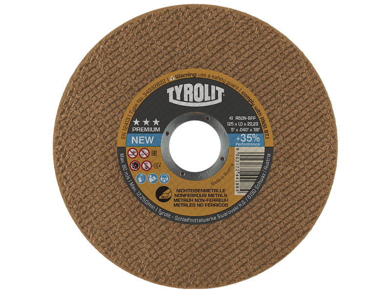 Tyrolit Skæreskive Premium 41F ø125×1,0 A60N-BFP