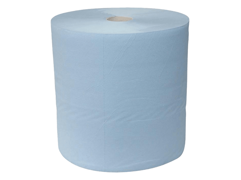 Industrirulle genbrug 2-lags blå 38cm×360mtr
