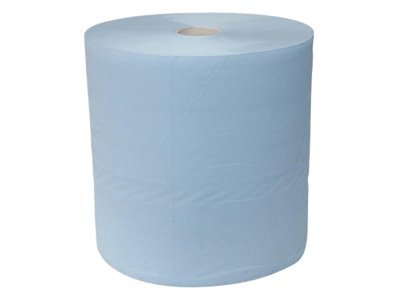 Industrirulle genbrug 2-lags blå 38cm×360mtr