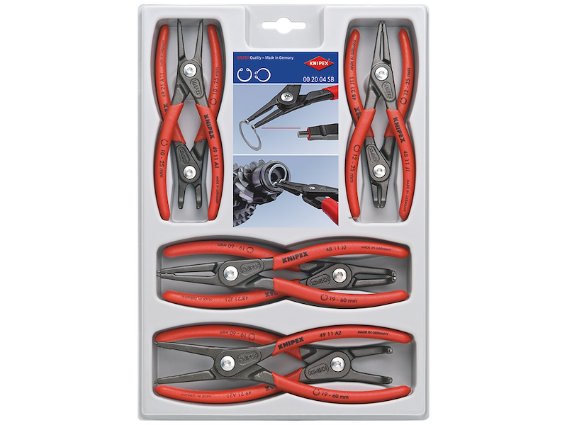Knipex Låseringstangsæt 8 stk i SB