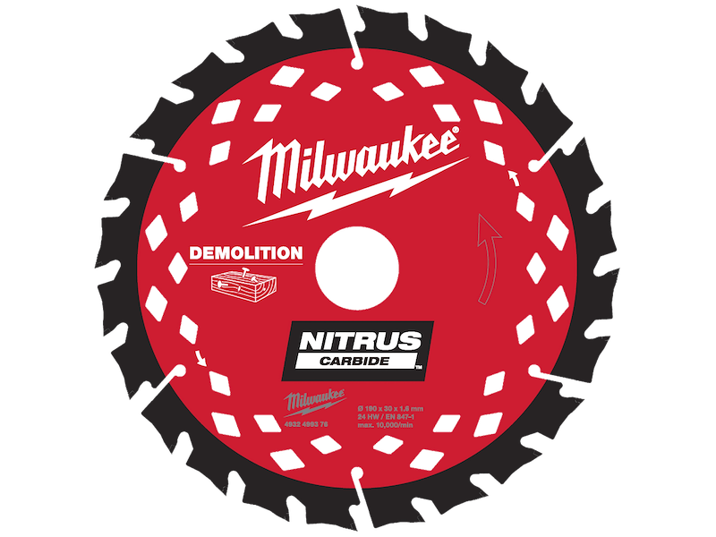 Milwaukee Rundsavklinge PWD 190x30x1,6mm 24ATB