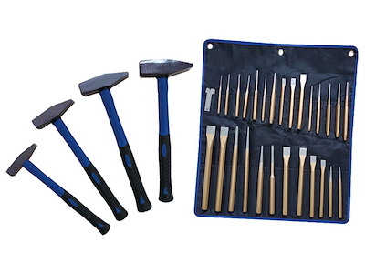Bato Kombisæt hamre/dorne/mejsler, 32 dele