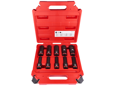 Milwaukee Slagtopsæt 1/2" lange toppe 10-24mm, 10stk