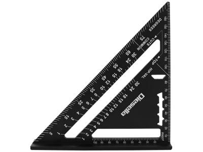 Diesella Speedvinkel 0-90° 185×185mm sortoxideret aluminium