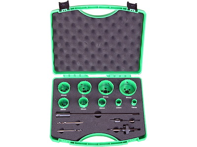 DJ Tools Hulsavsæt HSS-Co8, 9stk 19-64mm m/holdere