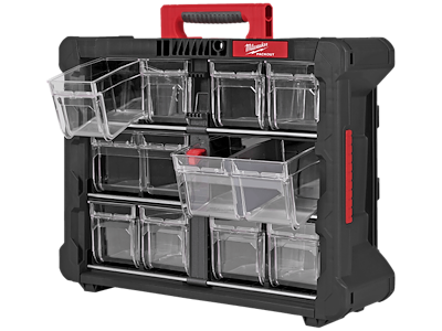 Tilbehørskuffert m/8+2 vippeskuffer, Packout