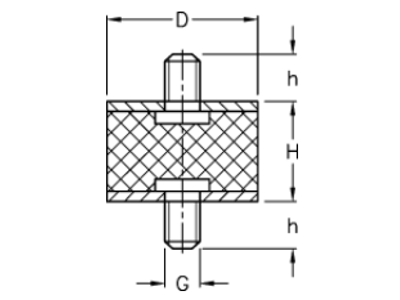 VIBRATIONSDÆMPER 30-30-1 M8x20