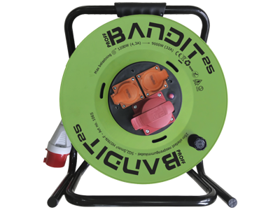 Kabeltromle Bandit Kraft m/jord 400/230V IP44 25m