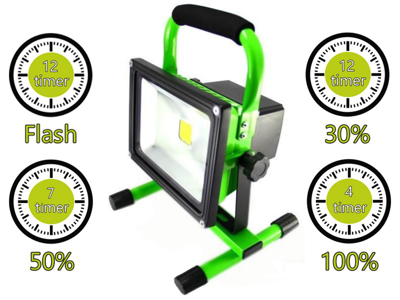 LED Handylight akku arbejdslampe 30 watt
