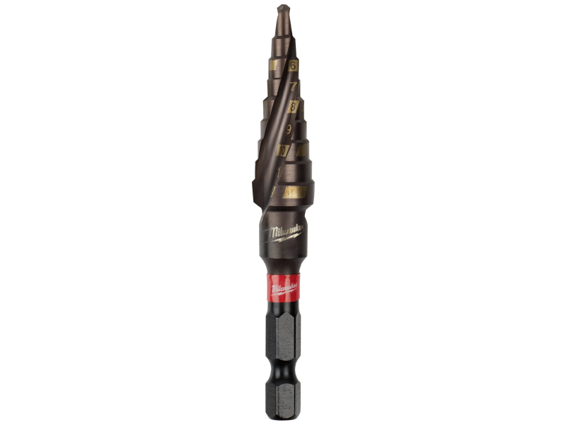 Milwaukee Trinbor TiAlN med 1/4" 6kt skaft, 4-12mm, 9trin