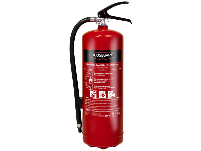 Housegard pulverslukker 6kg PE6HR-C, 43A-233B-C