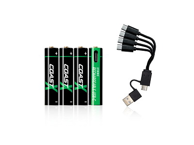 Coast AAA 1,5V USB-C Genopladelig