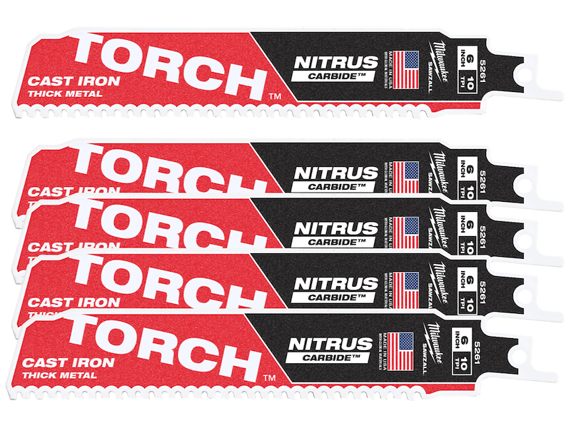 Milwaukee Bajonetsavblad Torch Nitrus Carbide 150×10tpi, 5st