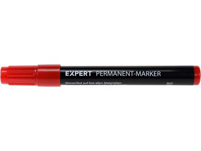 Expert Permanent Marker rød, rund spids 1-3 mm