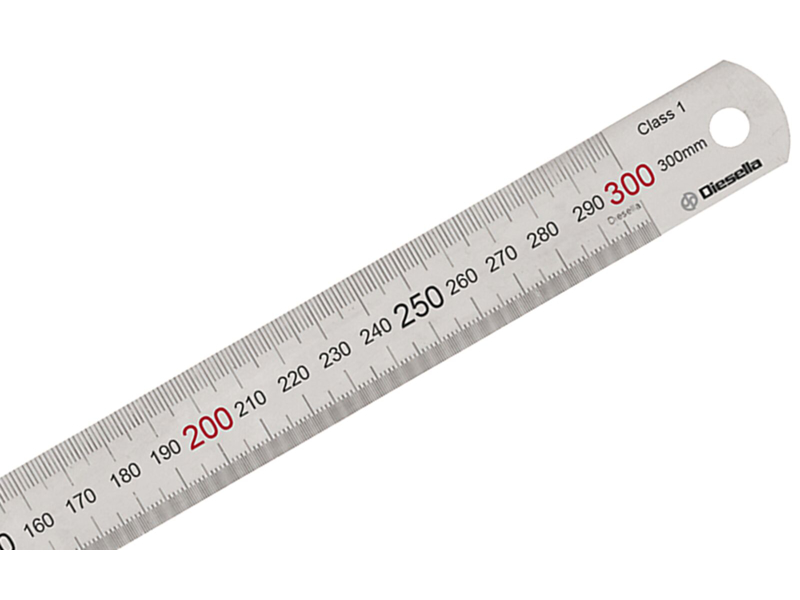 Diesella Stållineal 300×25×1,0 mm