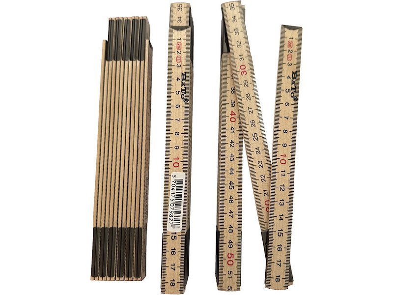 Bato Tommestok 2 meter 12 led træ