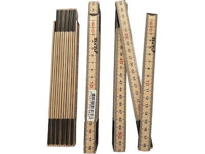 Bato Tommestok 2 meter 12 led træ