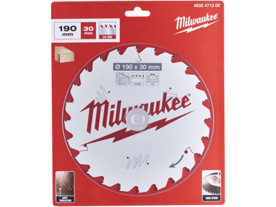 Milwaukee Rundsavklinge PW 190×30×1,6mm 24ATB