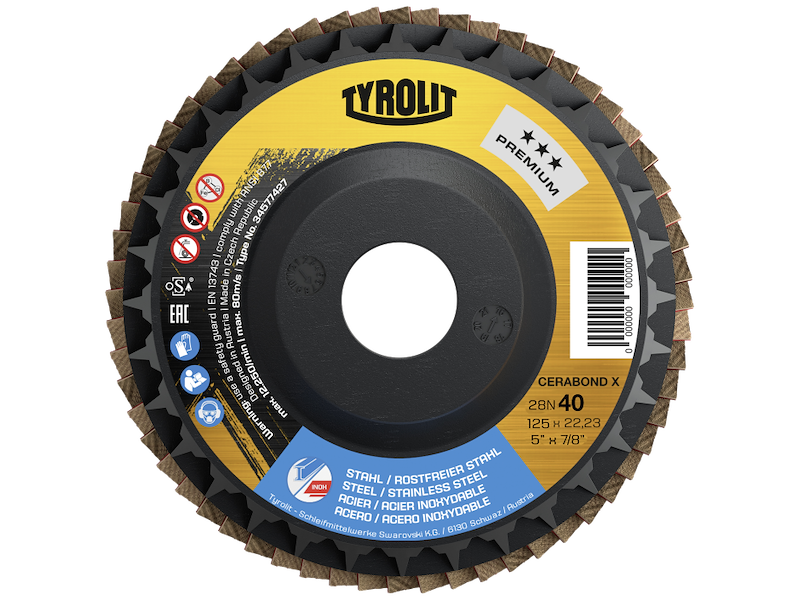 Tyrolit Lamelskive Cerabond X C-Trim 28ELN ø125 CA40+Q-B