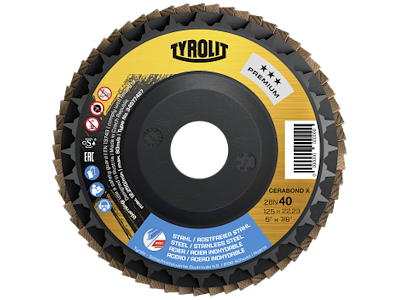 Tyrolit Lamelskive Cerabond X C-Trim 28ELN ø125 CA40+Q-B