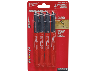 Inkzall speedmarker, fin spids, sort 4stk