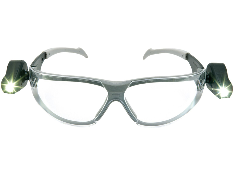 3M Beskyttelsesbrille m/led lys klar