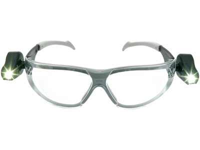 3M Beskyttelsesbrille m/led lys klar