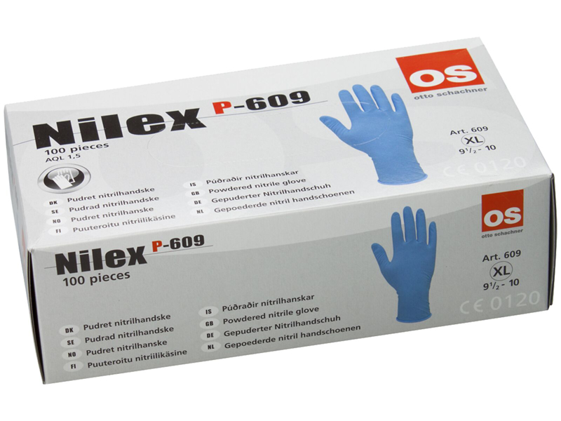 Nilex engangshandske nitril P-609-7½ (100)
