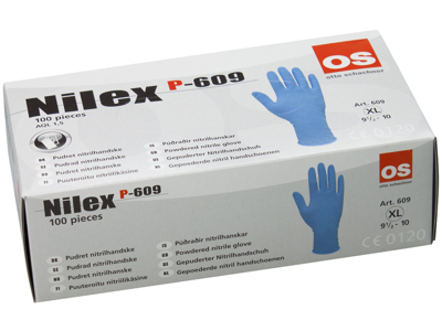 Nilex engangshandske nitril P-609-7½ (100)