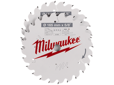 Milwaukee Rundsavklinge PW 165×15.87×1.6mm 24ATB, 2stk