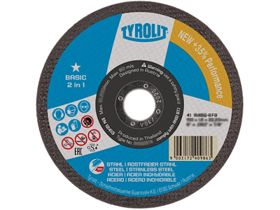 Tyrolit Skæreskive Basic 41C ø125×1,6 A46Q-BFB