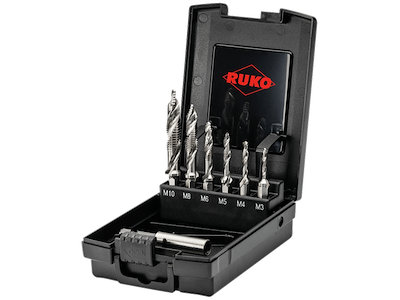 Ruko Kombitapsæt HSS 1/4" 6kt M3-10 FlowStep