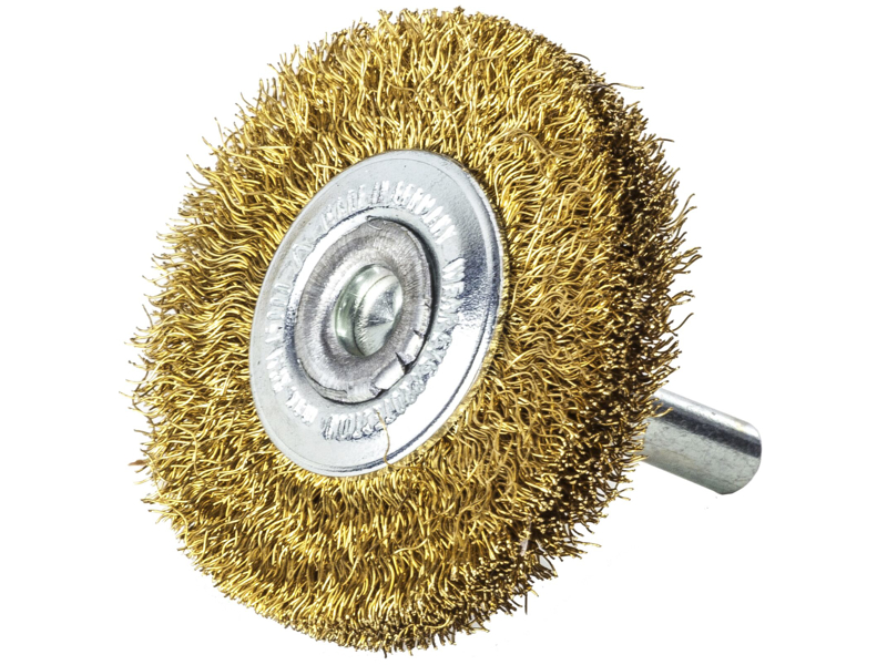 Skivebørste 6mm sk.ø80×12 messing
