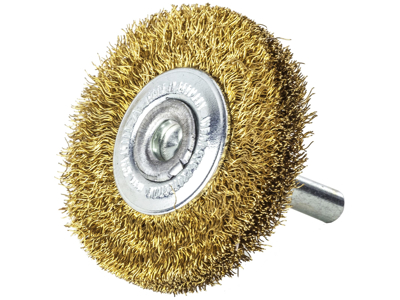 Skivebørste 6mm sk.ø80×12 messing
