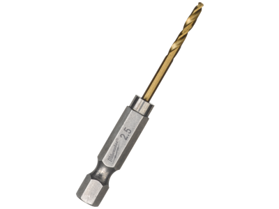 Milwaukee Spiralbor HSS-G TiN 1/4" 6kt skaft 2,5mm pk/2