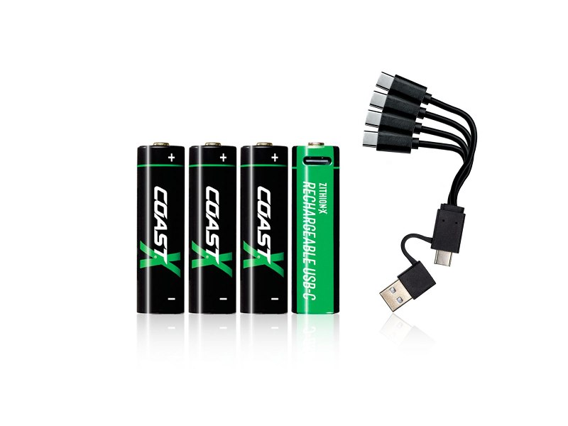 Coast AA 1.5V USB-C Genopladelig