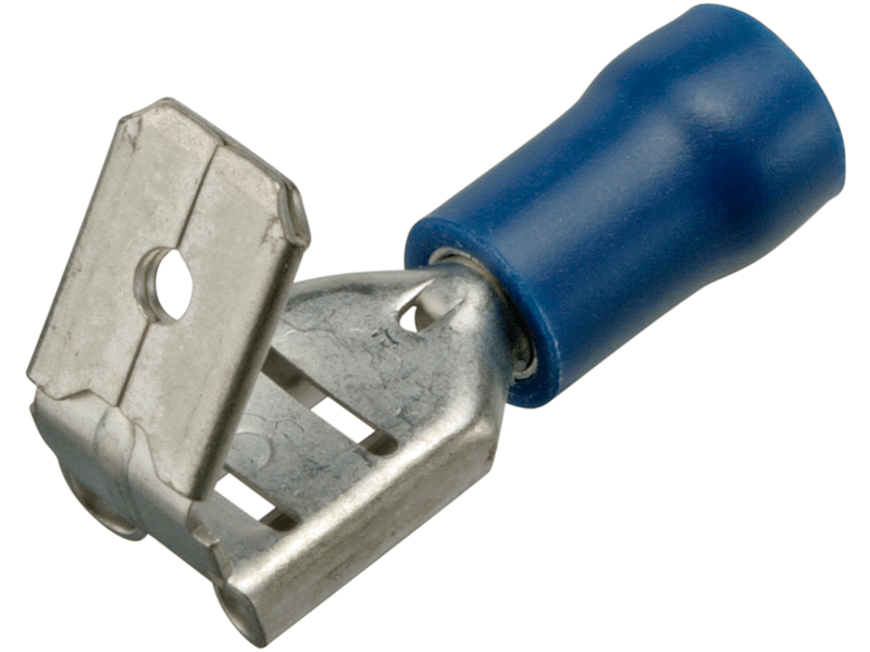 Kabelsko isoleret blå hun flad m/fordelerstik 6.6mm