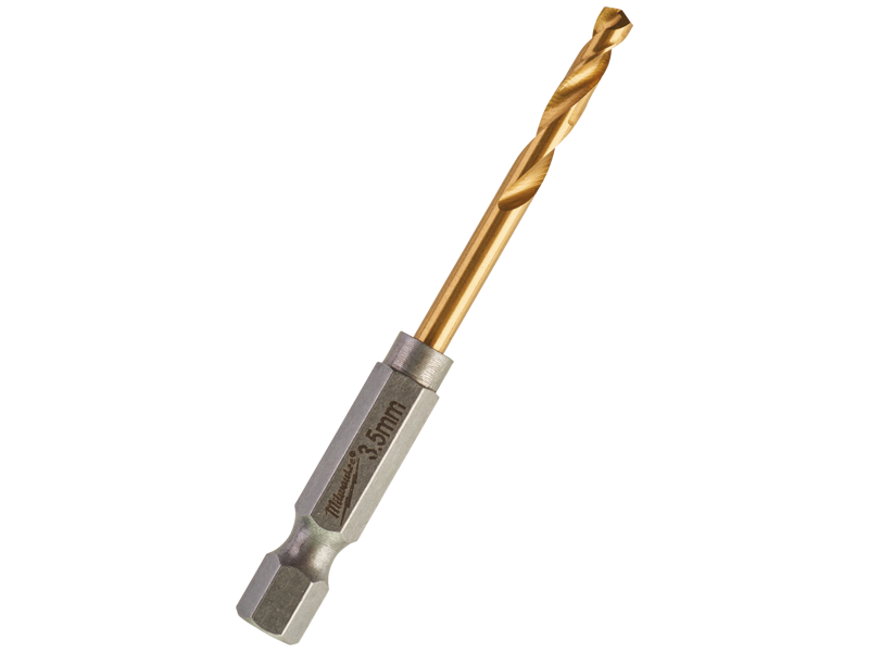 Milwaukee Spiralbor HSS-G TiN 1/4" 6kt skaft 3,5mm pk/2