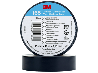 Temflex 165 el-vinyltape 15mm×10m sort