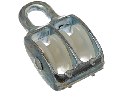 Taljeblok galv.m/2 hjul 7×25mm
