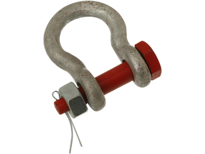 H-sjækel varmgalv. m/rød splitpind 1/2"×5/8"